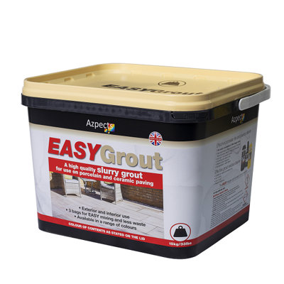 Easygrout Natural Cream Porcelain Paving Slurry Grout Crema 15Kg Tub from B&Q