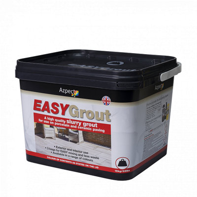 Easygrout Graphite Grey Porcelain Paving Slurry Grout Grafito  15Kg Tub from B&Q