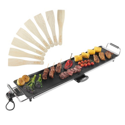 Vonshef Teppanyaki Grill XxlElectric Grill W/ Non-Stick Plate2000WAdjustable TemperatureDrip Tray & 8 Spatulas90X23X10Cm from B&Q