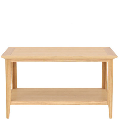 Rest Relax Keswick Oak Coffee Table With Shelf Beige from B&Q