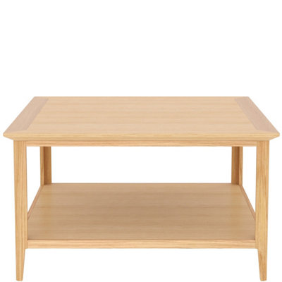 Rest Relax Keswick Oak Square Coffee Table With Shelf Beige from B&Q