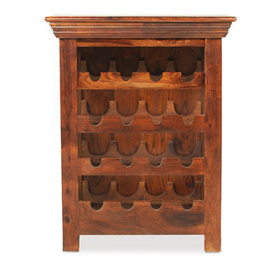 Rest Relax Jaipur Sheesham Bottle Wine Rack Brown from B&Q