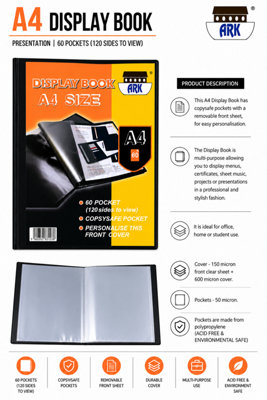Ark A4 Display Book (Presentation) 60 Pockets (120 Sides To View) from B&Q
