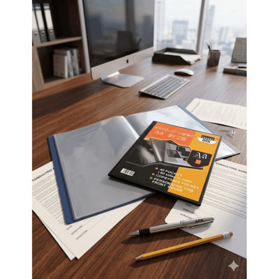 A3 Display Book (Presentation) 40 Pockets (80 To View) By Ark from B&Q