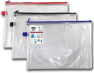 12 X A4+ Strong Water Proof Clear Tuff Bags 360 X 260mm By Ark from B&Q