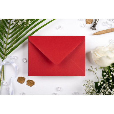 ARK CRAFT Arkcraft 25 X C6 Premium Envelopes 100Gsm 114mm X 162mm (Red) from B&Q