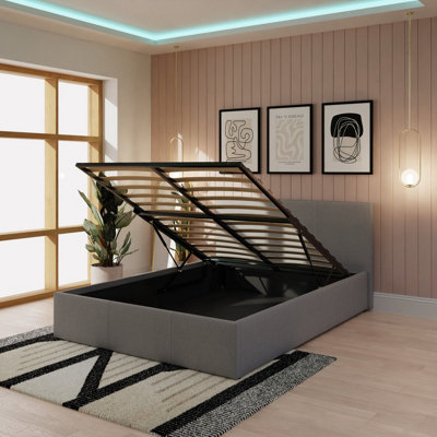 Gfw End Lift Ottoman Bed 135Cm Double Grey from B&Q