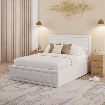 Gfw Hollywood Ottoman Storage Bed King White from B&Q
