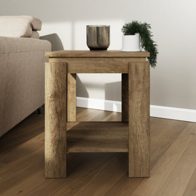 B&Q Gfw Canyon Oak Lamp Table 3D Oak Foil