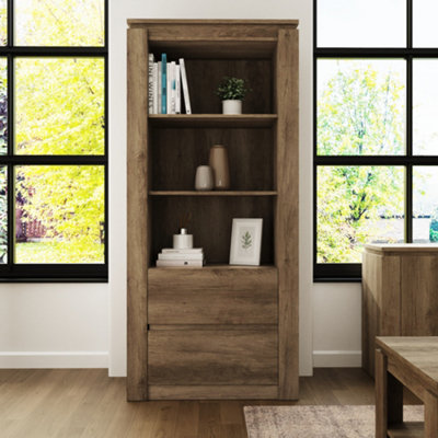 Gfw Canyon Oak Bookcase Grey Oak from B&Q