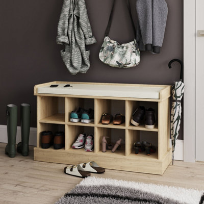 - Gfw Kempton Open Shoe Bench Oak