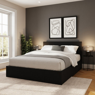Gfw Odessa Faux Leather Side Lift Up Ottoman Storage Bed With Sleepycastle Mattress Options (Buy & Save!) - Image 10