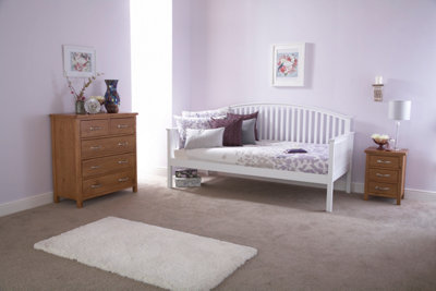 GFW Madrid White Wooden Day Bed Frame - 3ft Single - Image 8