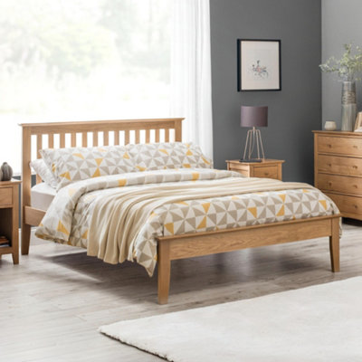 B&Q -  Salerno 135Cm Double Oak Effect Bed