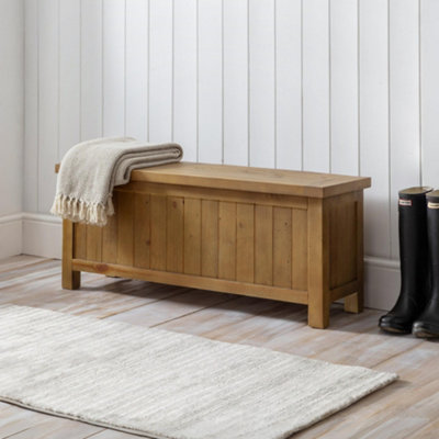 Julian Bowen Aspen Ottoman Storage BenchNatural from B&Q