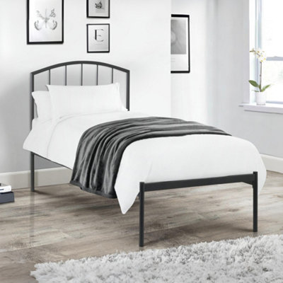 B&Q -  Onyx 90Cm Single Black Metal Bed