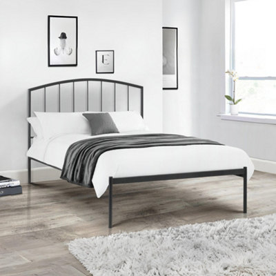 B&Q -  Onyx 135Cm Double Black Metal Bed