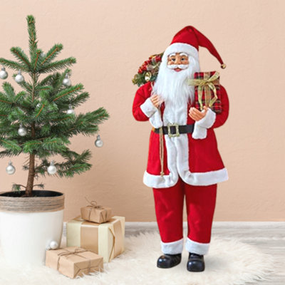 110Cm Mega Standing Santa Claus Decoration from B&Q