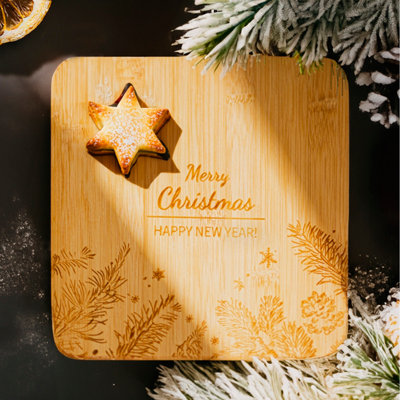Merry Christmas Wooden Chopping Board from B&Q
