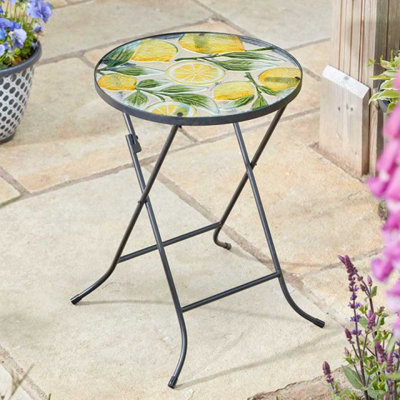 Marco Paul Lemon Stained Glass Garden Table from B&Q