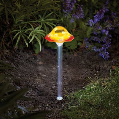 B&Q Marco Paul Solar Mushroom Led Yellow/Light