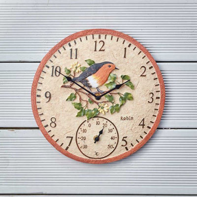 Marco Paul Robin Wall Clock & Thermometer from B&Q