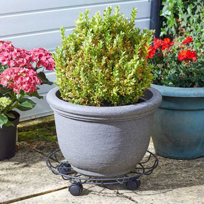 Marco Paul Black Plant Pot Caddy from B&Q