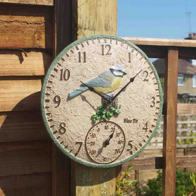 Marco Paul Blue Tit Wall Clock & Thermometer from B&Q