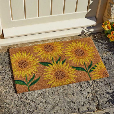 Marco Paul Coir Sunflower Doormat from B&Q