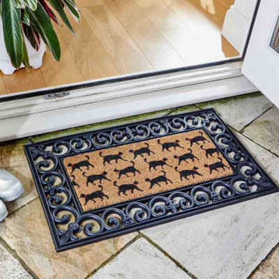Marco Paul Cat Print Coir Door Mat Insert from B&Q