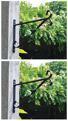 Marco Paul 2Pc 10" Black Metal Hanging Bracket from B&Q