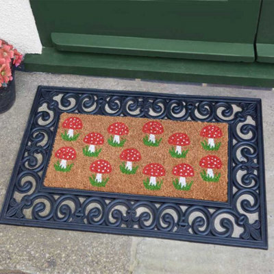 Marco Paul Non Slip Autumn Door Mat Insert Mushrooms from B&Q