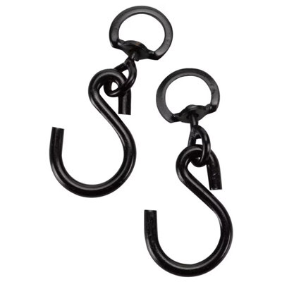 Black Swivel S Hook With Closed D RingHeavy Duty Hanging Plant Basket Hooks from B&Q