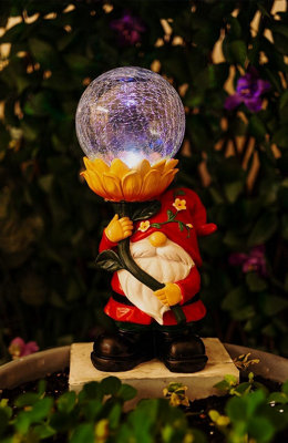 Marco Paul Solar Power Woodland Wizard Garden Ornament Colour Changing Light Outdoor 45Cm from B&Q