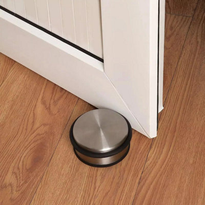  - Stainless Steel Door Stopper Heavy Duty Round Doorstop 1Kg Wedge Stopper Home