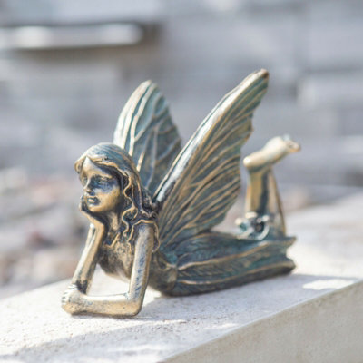 Marco Paul Laying Bronze Effect Fairy Ornament from B&Q