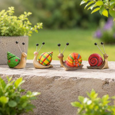  - Marco Paul 4 Pcs Snail Figurine Miniature Statues