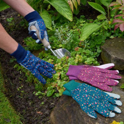Marco Paul Multi Pack Mushroom Pattern Cotton Garden Gloves- Medium from B&Q