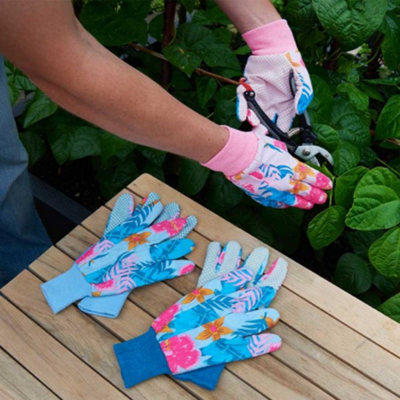 Marco Paul Tropical Cotton Garden Gloves- Medium from B&Q