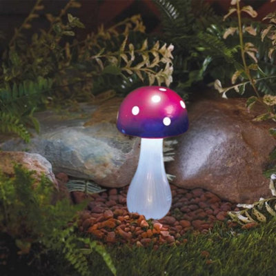 Marco Paul Purple Mushroom Stake Solar Light from B&Q