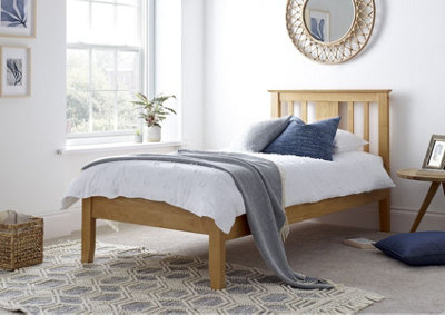 B&Q -  Oak Finish Bed FrameSingle With No Drawers
