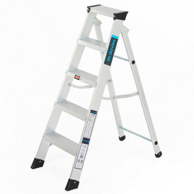 Tb Davies 5 Tread Hduty-S Aluminium Professional Swingback (1.21M) Step from B&Q