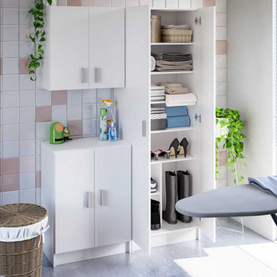 Direct Furniture Suppliers Ltd Vita Multi Use Freestanding & Wall Hung Cupboard SetWhite from B&Q