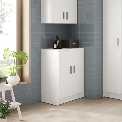 Direct Furniture Suppliers Ltd Vita 2 Door Utility Freestanding CupboardWhite from B&Q