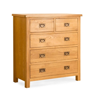 Lanner Oak 2 Over 3 Chest Of DrawersFully Assembled By Roseland Furniture from B&Q