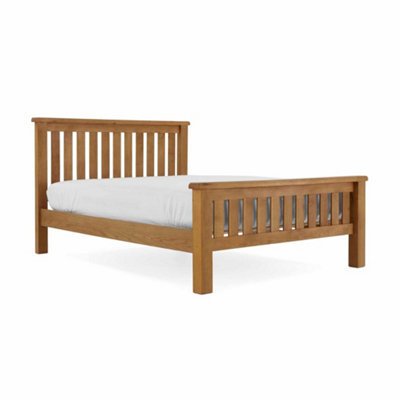 Zelah Oak Slatted 6Ft Super King Size Bed Frame With Headboard & FootboardBy Roseland Furniture from B&Q