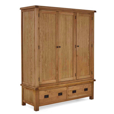 B&Q - Zelah Oak Triple Wardrobe With DrawersBy 