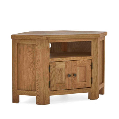 Zelah Oak 105Cm Corner Tv UnitFully Assembled By Roseland Furniture from B&Q