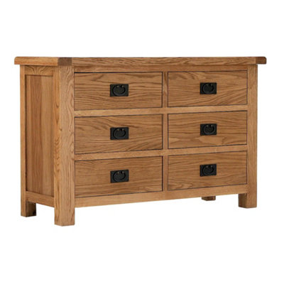 Zelah Oak 6 Drawer Large Chest Of DrawersFully Assembled By Roseland Furniture from B&Q