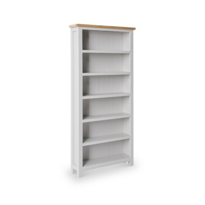Farro Grey 6 Tier Large BookcasePainted With Oak TopBy Roseland Furniture from B&Q